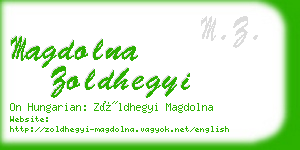 magdolna zoldhegyi business card